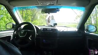 A girl lost a game and had to please her fellow traveler in a surprising encounter