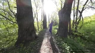 A guy finished cum in the mouth of a girl in public place