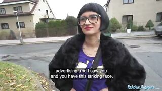 European top model dream leads to public sex with a stranger for cash