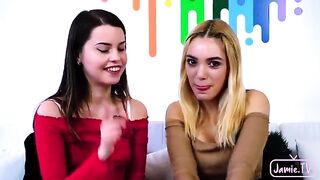 The cute girls Nico and Paola fucked by a young guy in an intense threesome