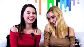 The cute girls Nico and Paola fucked by a young guy in an intense threesome