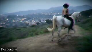 Cowgirl Kenna enjoys a kinky threesome with stunning Anna Claire