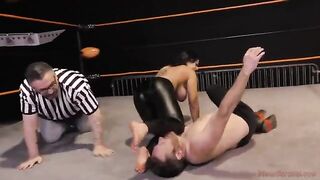 Nadia White, the busty brunette, dominates Glenn King in a fierce face sitting match