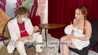 The doctor checked the girl's virginity by exploring her intimately
