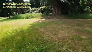 A big facial and risky sex in an outdoor country setting with Alphaninja7