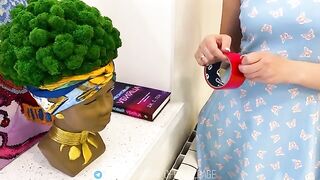 A stepson without brains fucks his stepmom without a condom