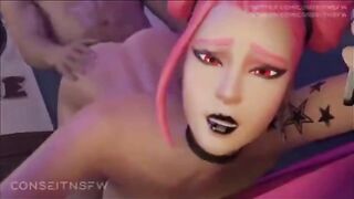 Hentai compilation featuring Haze from Fortnite in stunning 3D animation