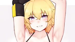 Yang from RWBY is a hungry cumslut in this hentai joi video