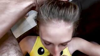 A cute girl in the form of Pikachu got a cock in her ass