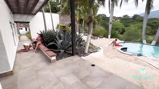 I have sex with my boyfriend and his stepsister in the swimming pool