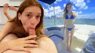 I took my GF Jessica Marie for a boat ride and two rounds at my place