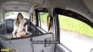 The cabbie takes a big cock as payment from the sexy passenger