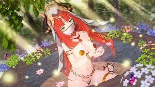 The beautiful girl Nilou has sex in the Genshin Impact style