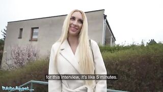 Public Agent picks up tattooed blonde MILF in the street