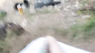 Babe fucked on the public nude beach