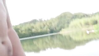 Babe fucked on the public nude beach