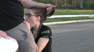 A hot cop stops me and takes me to a private spot, things get steamy