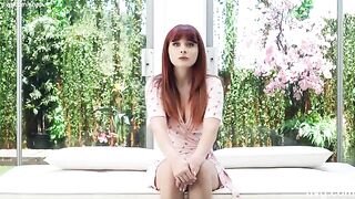 Redhead with a stunning body auditions for a modeling job at NetVideoGirls