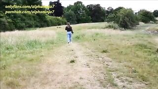 A guy fucked me in the park and he came on my face, exclusive video!