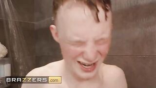 A mature woman uses a book to get the plumber naked and into bed with her