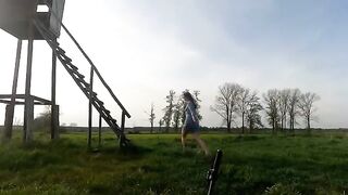 A girl was punished for not catching a mouse in the forest