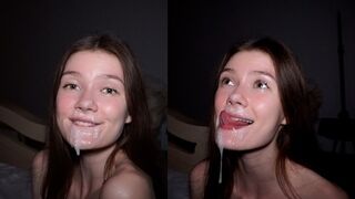 Gorgeous amateur cutie loves rough sex and choking on cum