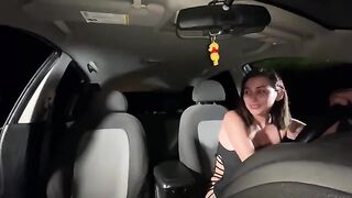 My friend came to console me in the car and I fucked her
