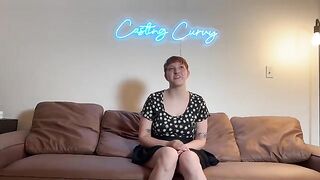 Casting Curvy: First porn for big titty art hoe with thick natural tits