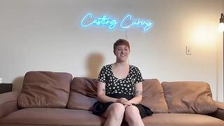 Casting Curvy: First porn for big titty art hoe with thick natural tits