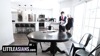 Nerdy Asian college girl Chloe Surreal gets fucked by the sextutor