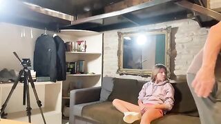 The girl was fucked at home by a man with a huge cock, including Gina Gerson