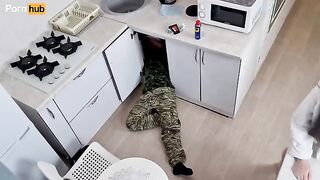 Daddy forgot to pay the locksmith again, so the girl was fucked