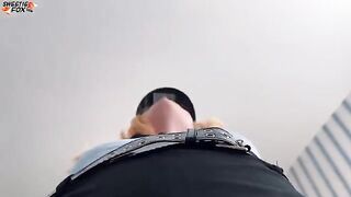 A sexy girl in a police suit surprised me and sat on my face in a steamy scene