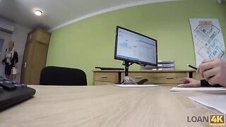 A business lady gets a loan from the bank for her needs
