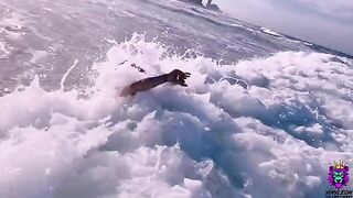 A girl was asked to have anal sex on the beach