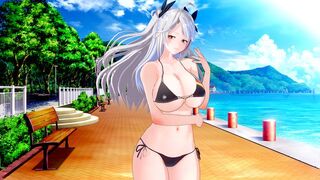 I fucked the huge tit Waifu Prinz Eugen from Azur Lane