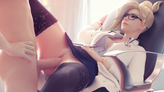 Overwatch Mercy animated video with a hot compilation for June Week 3