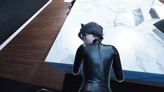 Catwoman Pov in the office is a cool anime video