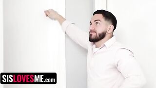Clever stepsister Vivian Taylor gets impregnated by her stepbrother in a taboo scene