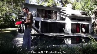 A housewife cheats on her husband with a young man, showcasing her wild side