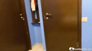 Extra hungry for sex, this teen babe gets a real treat