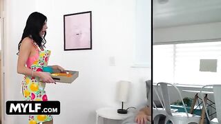 Perfect housewife Piper Press gets fucked hard in the kitchen, showcasing her wild side