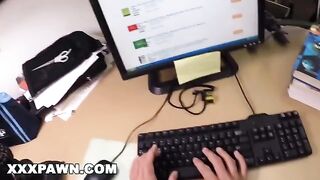 I fucked a broke college student in my pawn shop, she was desperate