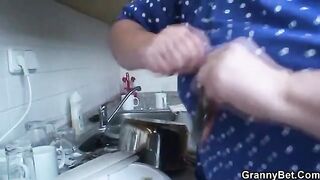 80 years old hot grandma enjoying sex with a young man