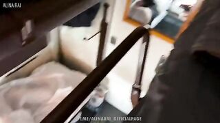 A stepson has sex with his beautiful stepmom on the train