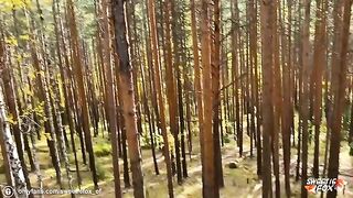 Girl was fucked in public by a young man in the woods