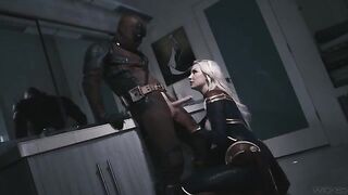 Deadpool fucks the hot Captain Marvel in a steamy, full scene