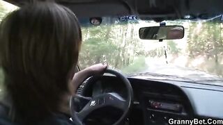 An old lady got fucked on the highway, her mouth used for pleasure