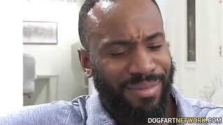 Hot babysitter Avery Black cares for a big black cock in this steamy scene