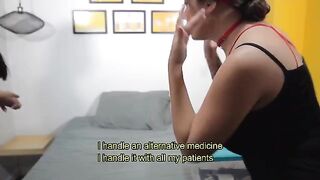 Doctor Sara Blonde calms Salome Gil's illness with sex